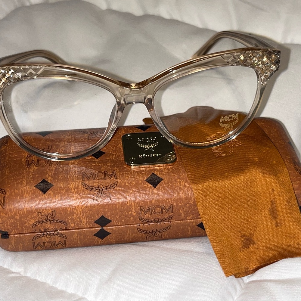 MCM Gold RX Cat-Eye Glasses (ready to add your rx)